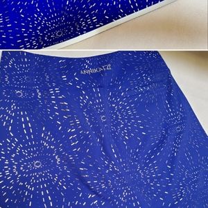 WOMEN'S CUTTER & BUCK ANNIKA SKORT Ladies Small Blue Silver Metallic Splash